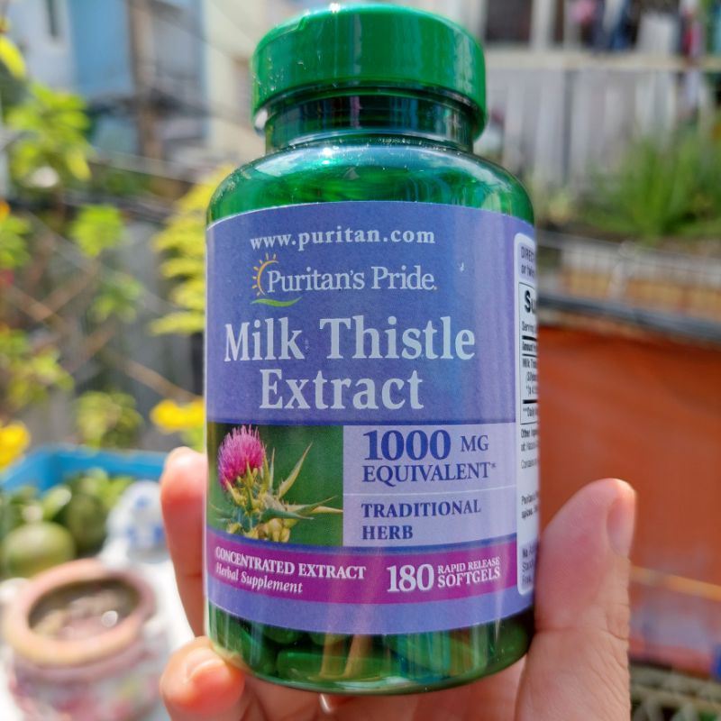 Viên uống bổ gan Milk  Thistle Extract 1000mg của Mỹ lọ 180 viên cam kết chuẩn Mỹ