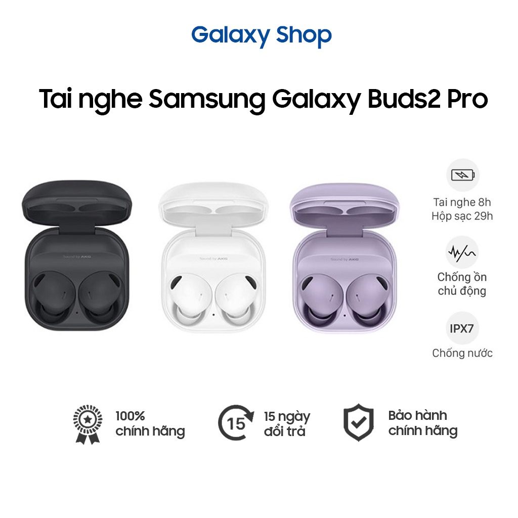 Tai nghe không dây Bluetooth Samsung Galaxy Buds 2 Pro - Bảo hành chính hãng