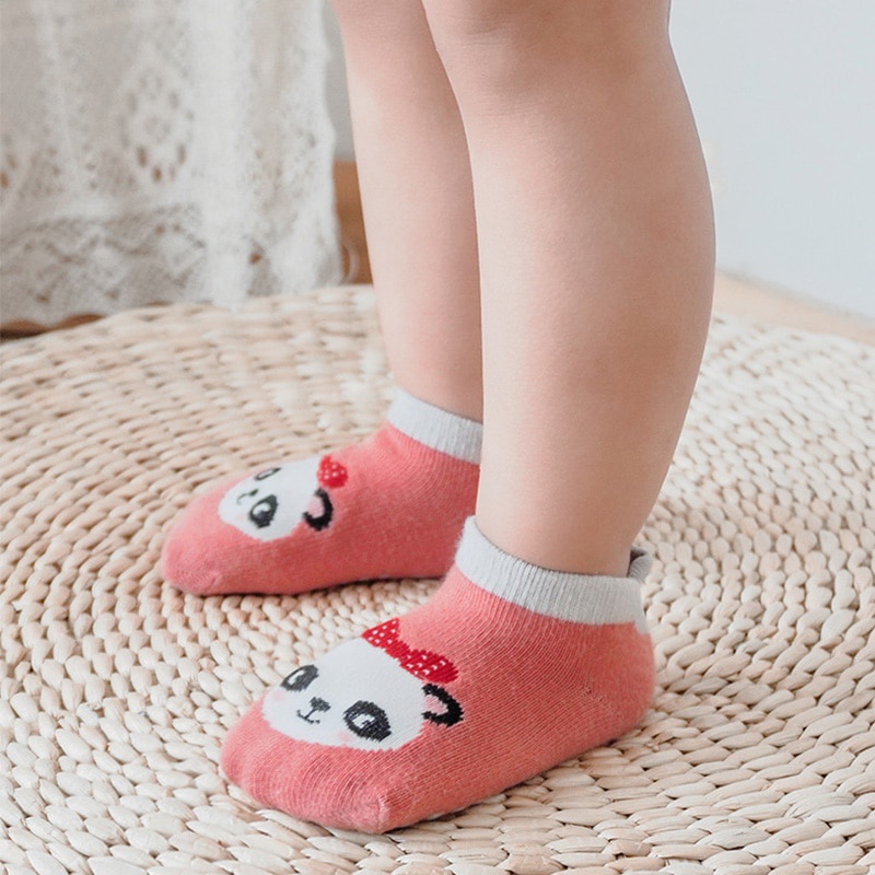 Vớ Cotton Chống Trượt In Hình Động Vật Dễ Thương Cho Bé