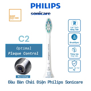 Đầu Bàn Chải Điện Philips Sonicare C2 Optimal Plaque Control Làm Sạch Mảng Bám Chân Răng – Mẫu mới 2020 [ Shop Đức Vân]