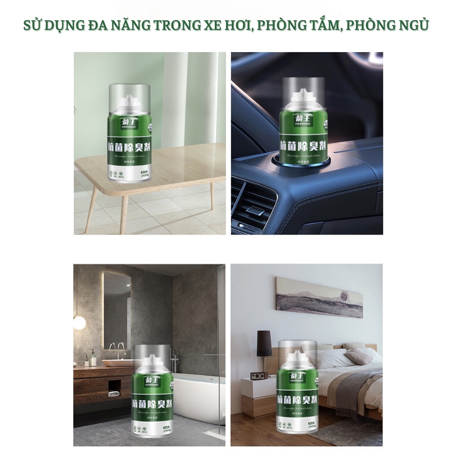 Xịt Khử Mùi Ô Tô Tự Động 240ml Khử Khuẩn Khử Trùng Đa Dụng Trangdiemxe By-1125