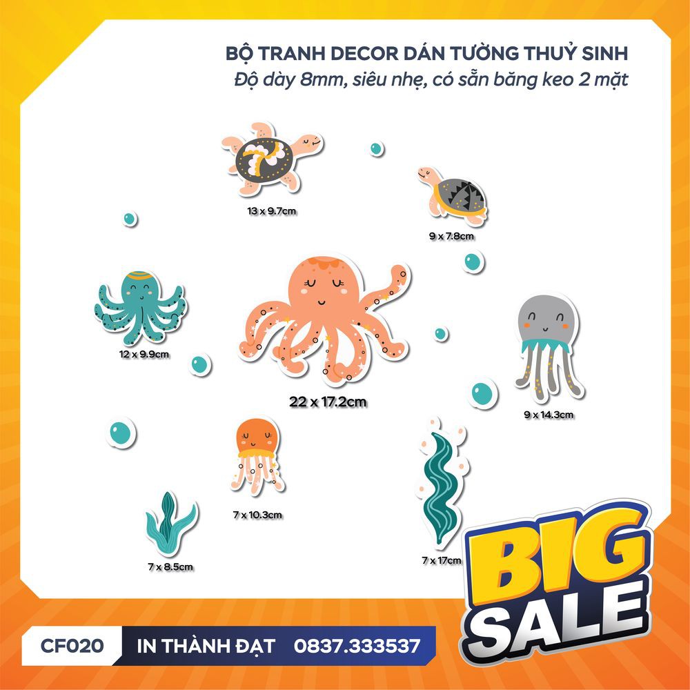 ❌ 𝙎𝙖𝙡𝙚 𝟱𝟬% ❌ Bộ mèo trang trí phòng bé siêu xinh - Tranh dán tường cực hót - Tặng kèm băng keo chuyên dụng [CF014] | BigBuy360 - bigbuy360.vn