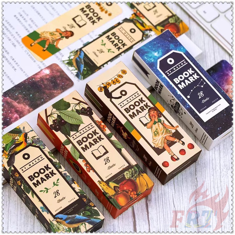 ❀ Bookmark Nghệ Thuật Phong Cách Retro ❀ Bộ 28 Dụng Cụ Đánh Dấu Trang Sách Xinh Xắn