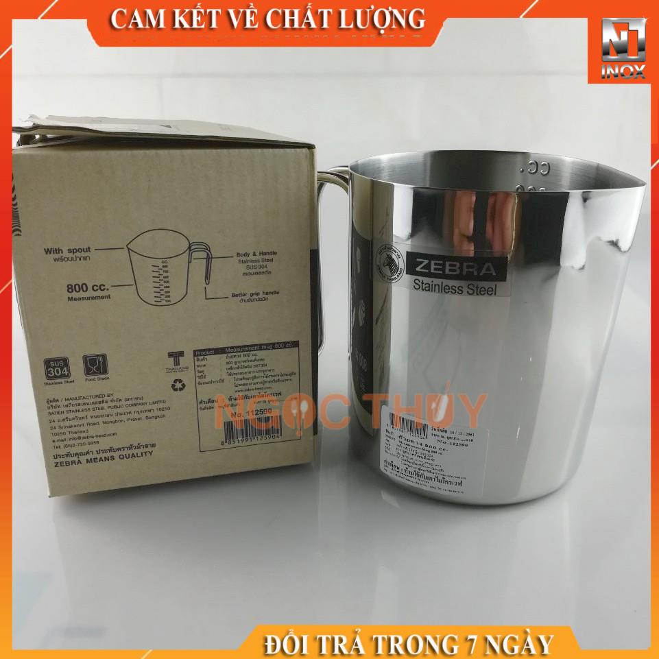 Ca đong thể tích inox 304 Zebra Thái Lan có vạch chia 800ml-112590