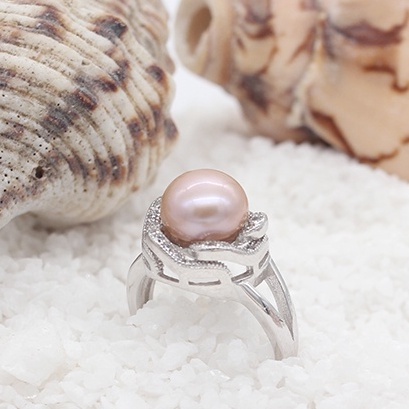 Nhẫn bạc nữ đính ngọc trai thật nuôi nước ngọt hàng thiết kế Rings N1404 - Bảo ngọc Jewelry