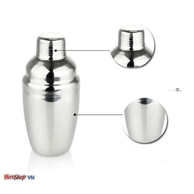 Bình Lắc Cocktail Shaker Inox Dày Pha Chế Trà Sữa , Cocktail , Cafe