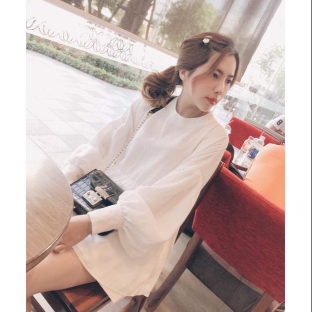 Set áo trắng quần sooc baby doll