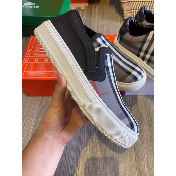 Giày thể thao nam buộc dây , Giày lười slipon burberry , hàng quảng châu kèm hộp