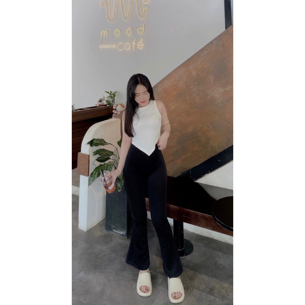 Áo Croptop 3 Lỗ Viền Tam Giác Áo Croptop Sát Nách Chất Thun Dày Dặn Hot Trend 2022