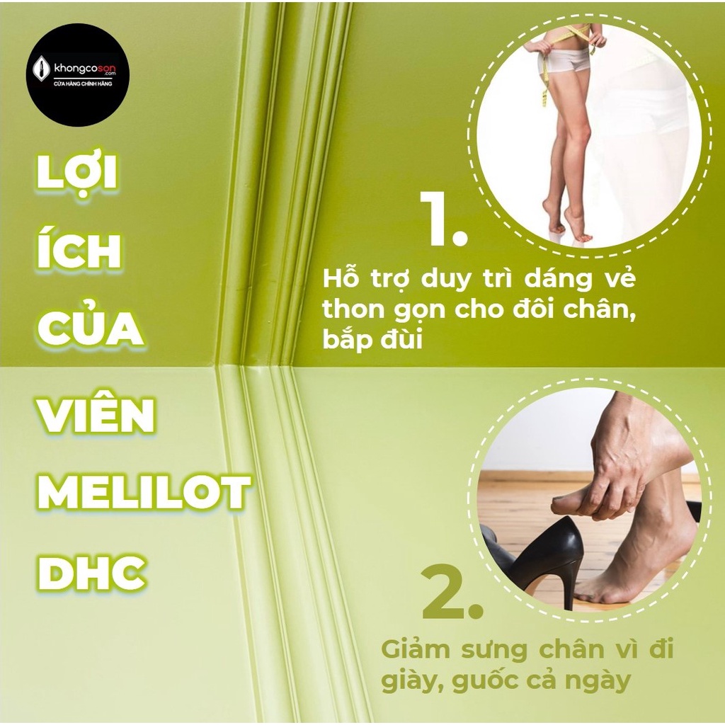 Viên Uống DHC Melilot Hỗ Trợ Giảm Mỡ Đùi 30 Ngày 60 Viên - Khongcoson
