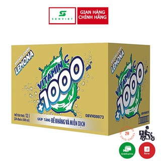 Thùng 24 chai nước giải khát Lemona giàu Vitamin C 500ml