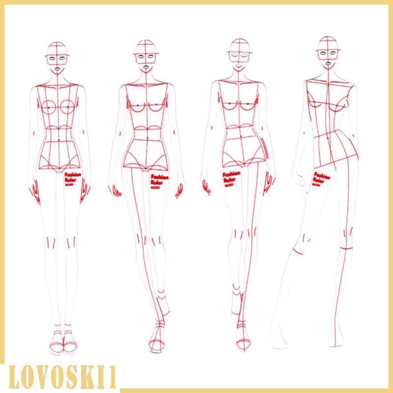 Bộ thước vẽ hình thời trang vẽ phác thảo chất lượng