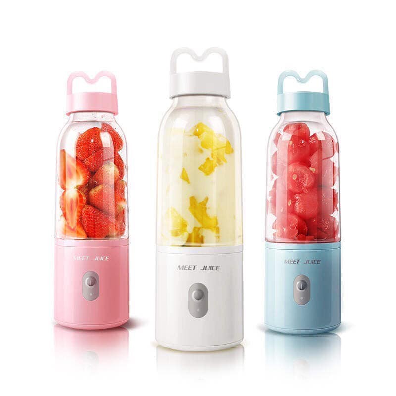 Máy xay sinh tố mini MEET JUICE - máy xay sinh tố mini cầm tay đa năng lưỡi dao inox 304 không rỉ an toàn khi xay