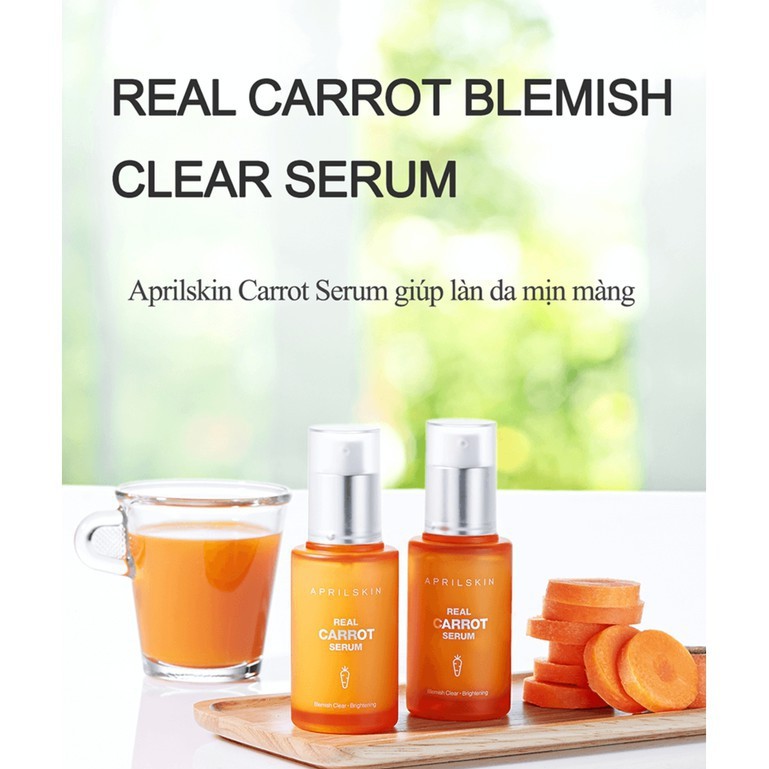 Tinh chất April Skin Làm Giảm Mụn & Chữa Lành Làn Da Bị Mẫn Cảm Carrot Blemish Serum (10ml/ 45ml)