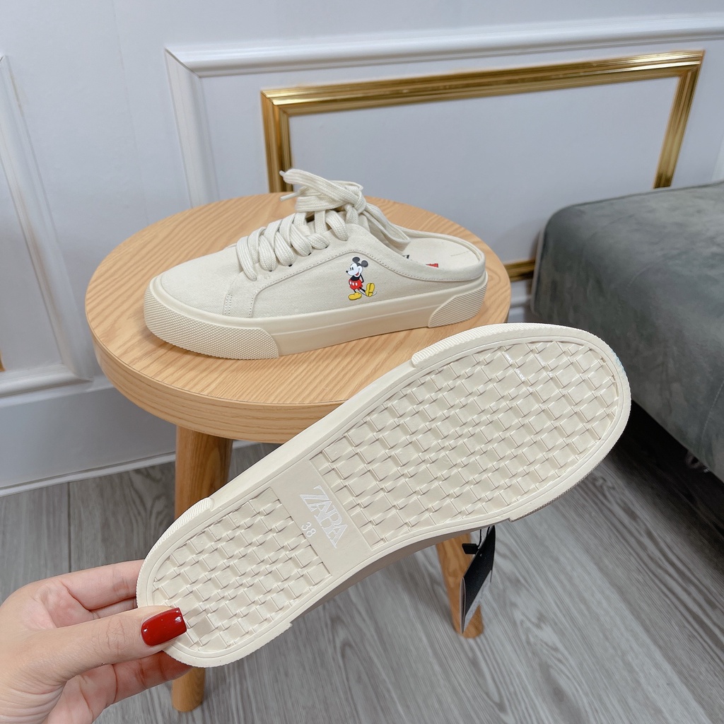 Giày Sục zara mickey xuất dư fullbox tag mác