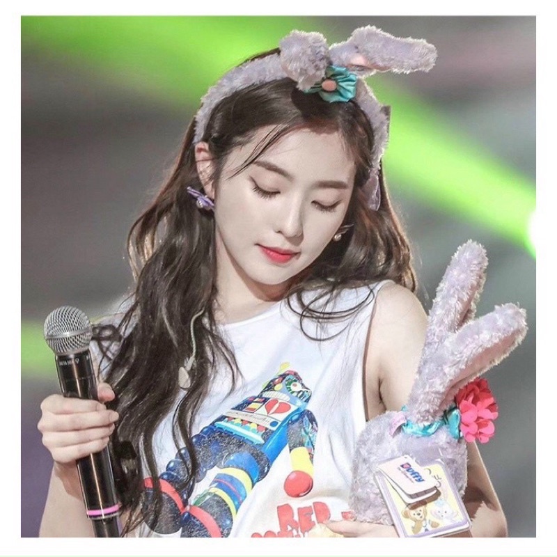 Bờm Cài Tóc Tai Thỏ Stella Dài Màu Tím Cute Dễ Thương Phong Cách Hàn Quốc