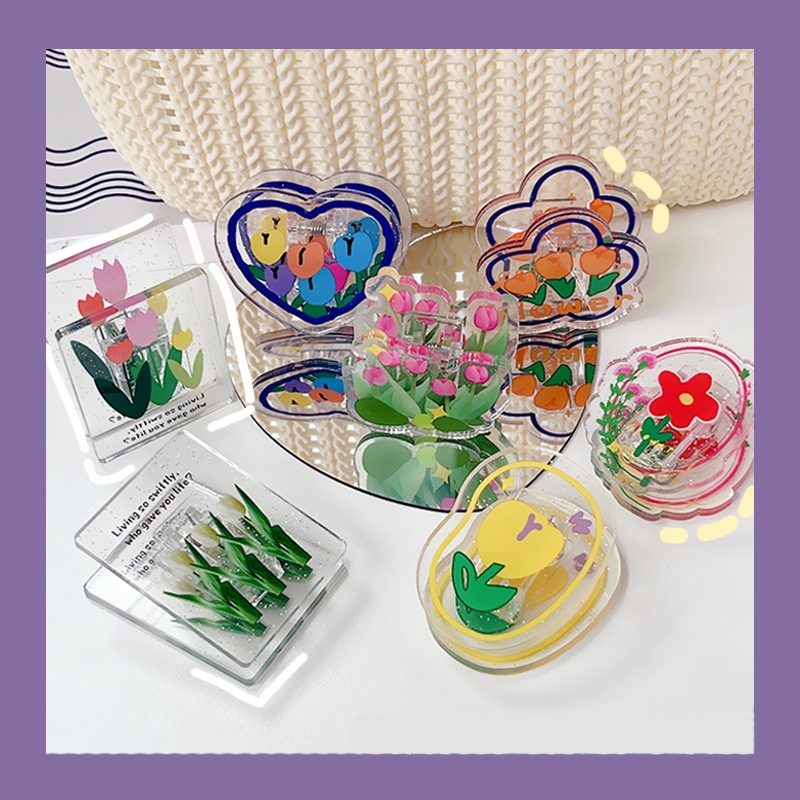 Kẹp Giấy Paper Clip Hoa Trái Đất Nhựa Flower Garden