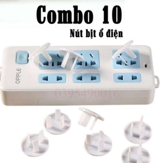 Combo 10 nút bịt ổ điện 2 chân an toàn cho bé