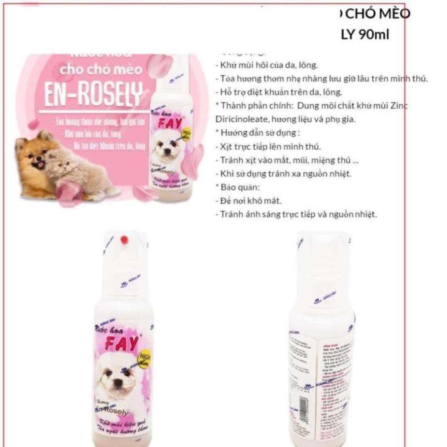 Nước hoa chó mèo 90ml (2 loại) Nước hoa Fay CoolCheery En-Rosely cho thú cưng