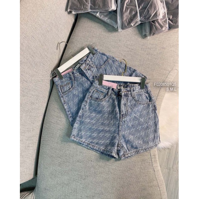 Quần short jean viền chữ cá tính 3007