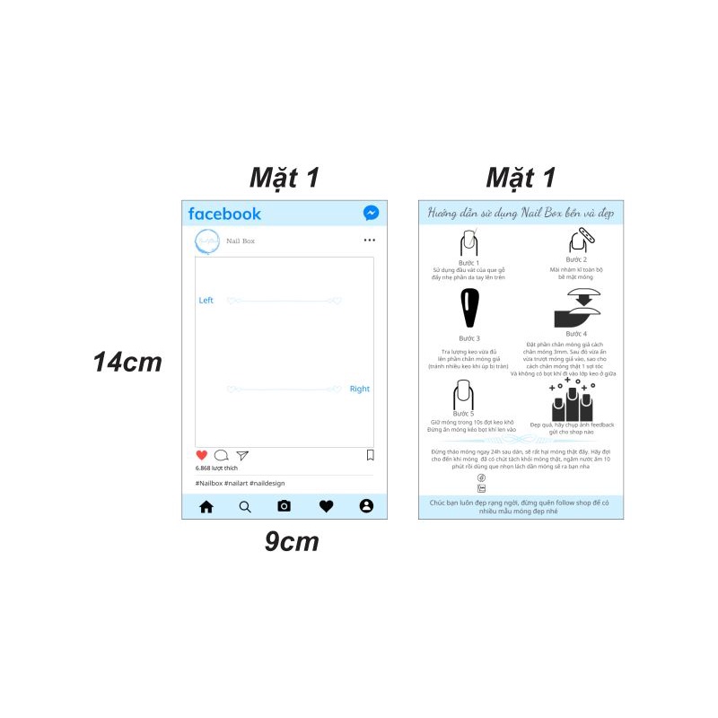 [1Thẻ] Thẻ Nailbox, bìa cứng làm móng