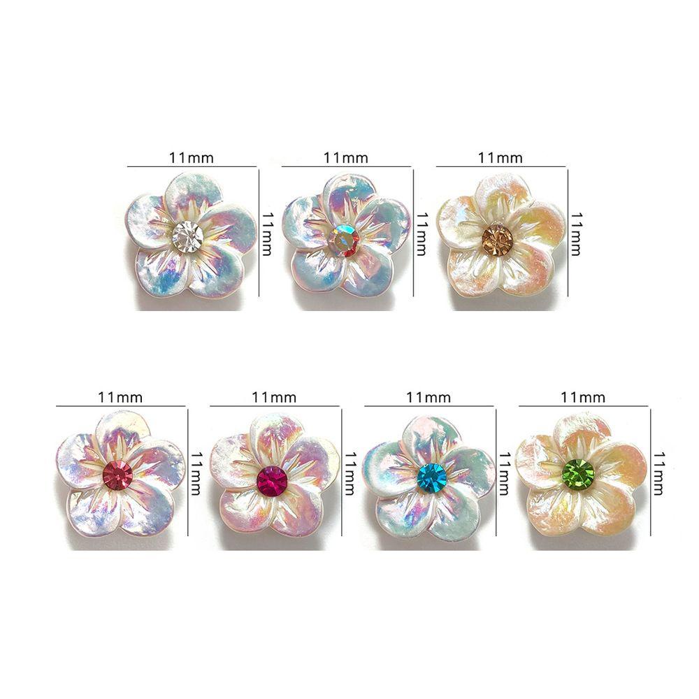 OCEANMAP Phụ Kiện Trang Trí Móng Nghệ Thuật Hình Hoa Năm Cánh 3D DIY