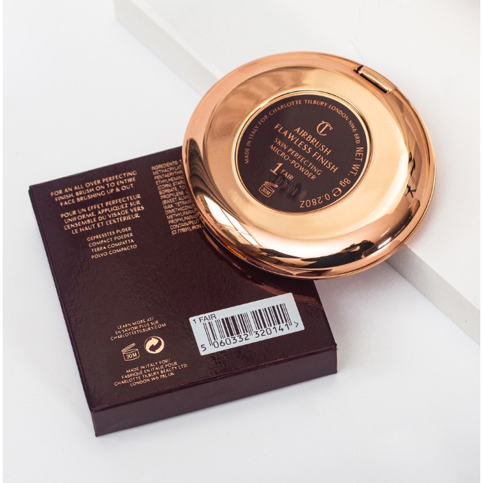 CHARLOTTE TILBURY Phấn Phủ Dạng Bột Charlotte Che Khuyết Điểm Kiềm Dầu Lâu Trôi Chống Nước 8g