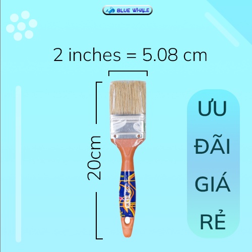 Chổi quét sơn, cọ quét sơn lông mịn xuất xưởng 2 inch 58mm giá rẻ, quét đen lốp ô tô