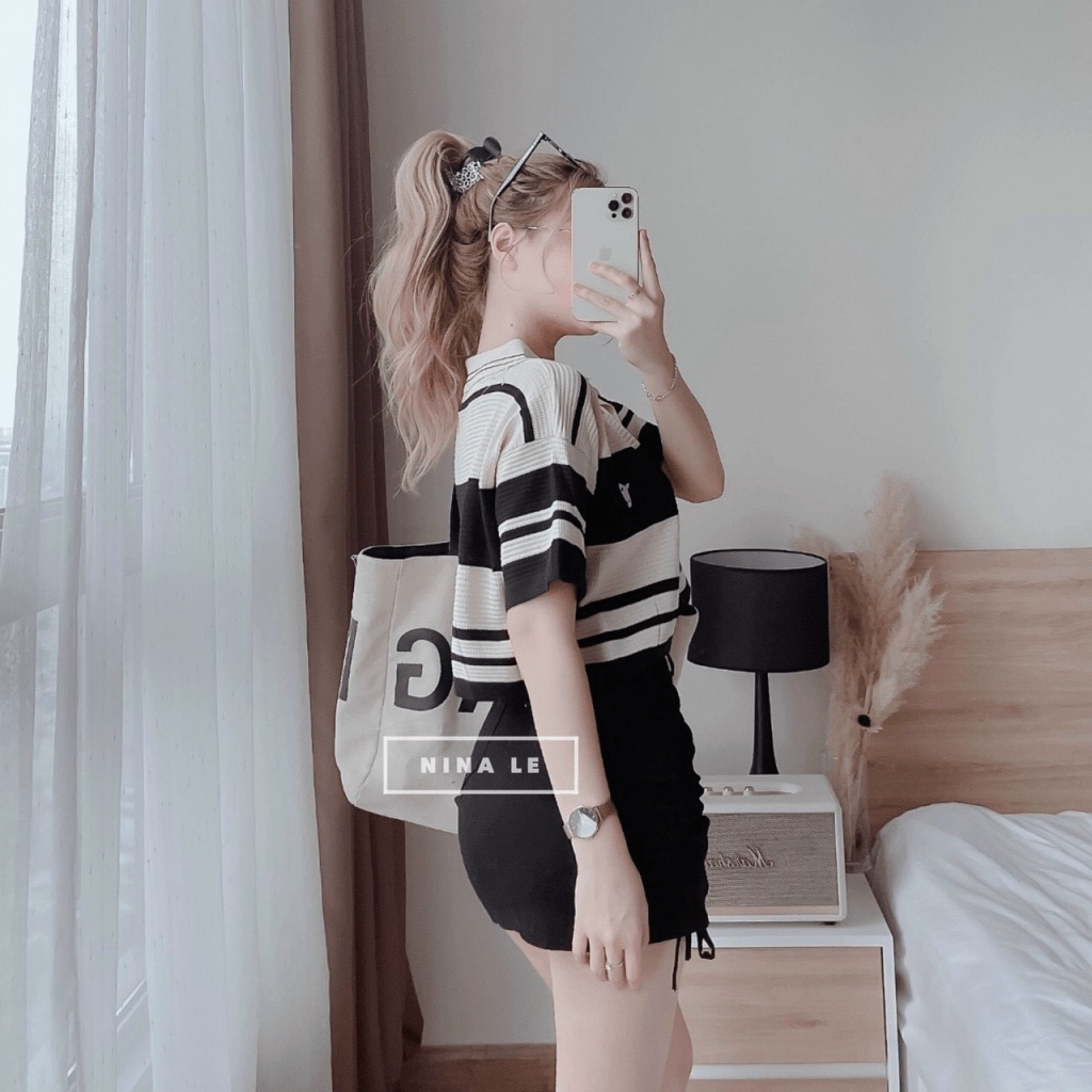 (Mẫu Mới) Xả Lỗ Áo Len Kẻ Sọc Bao Phối Đồ | Một Món Đồ Không Thể Thiếu Trong Tủ Đồ Của Chị Em UP h.h.p