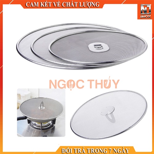 Nắp lưới inox đậy chảo chống văng dầu mỡ