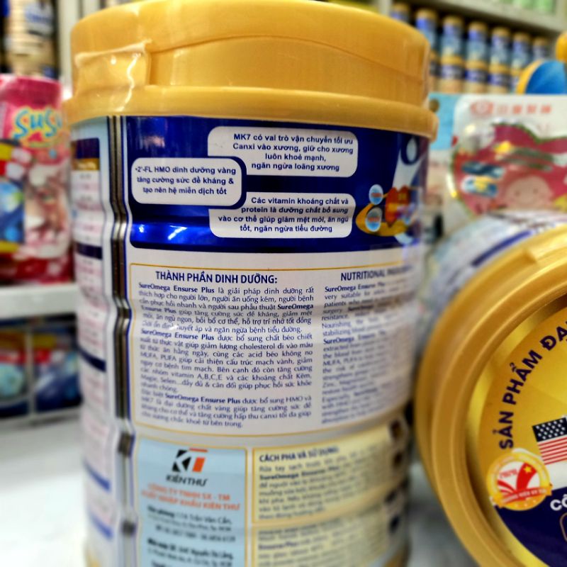 Sữa bột EnsuresPlus lon 900gr