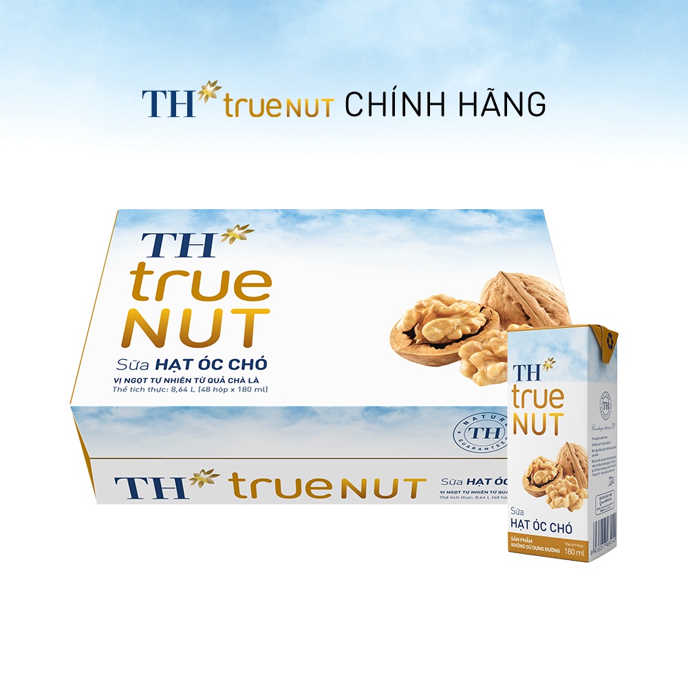 Thùng 48 hộp sữa hạt óc chó TH True Nut 180ml (180ml x 48)