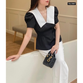 Áo peplum cổ v thiết kế công sở tk1907