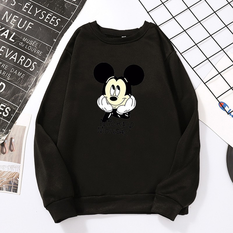 Áo Hoodies Tay Dài Hoạ Tiết Chuột Mickey Cho Nam Và Nữ