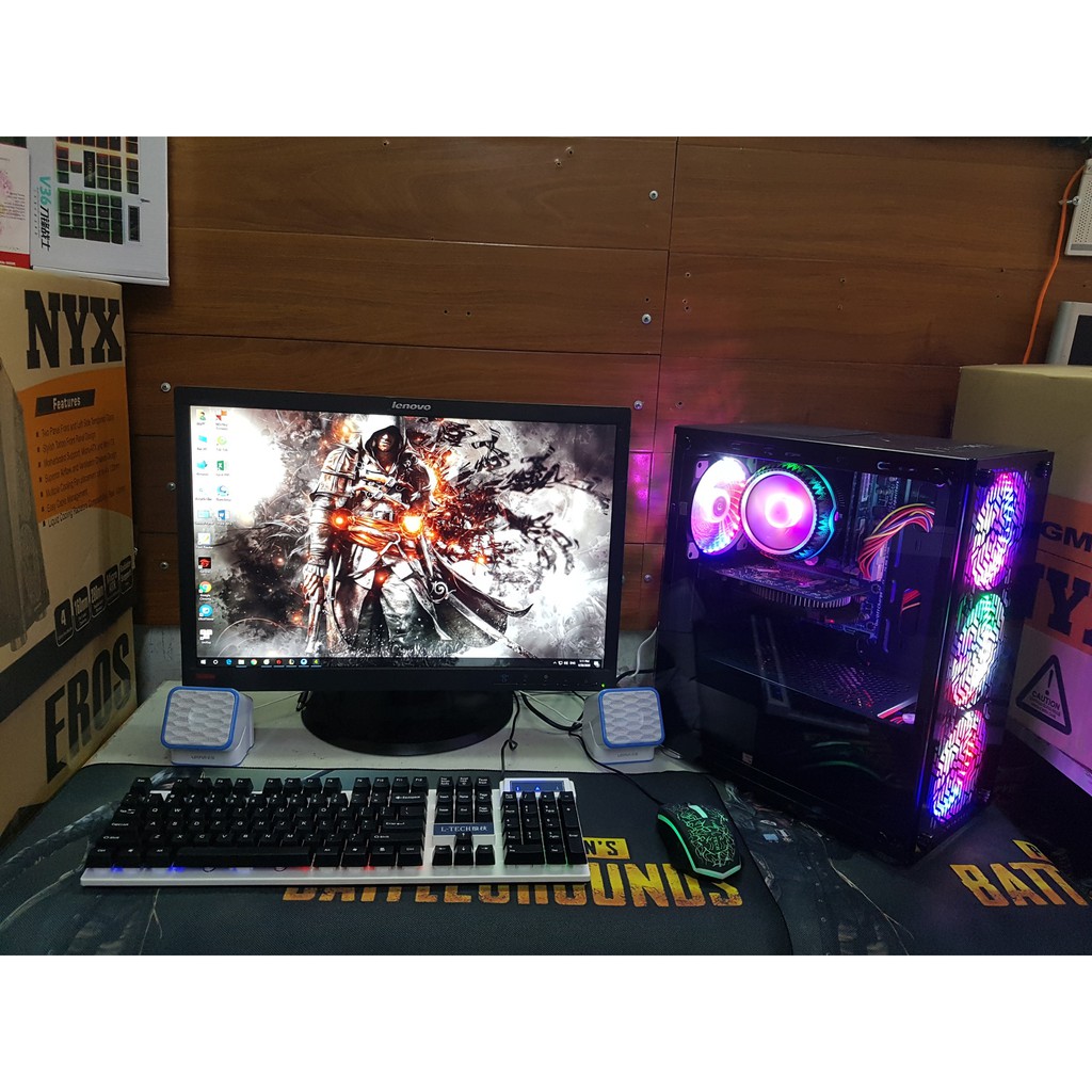 Bộ máy tính để bàn chơi maxsetting lol, cf, pubg mobi, gta, fifa...led 7 màu