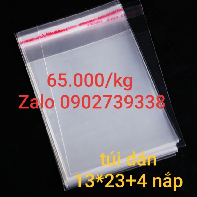 Túi dán miệng size 13*23+4