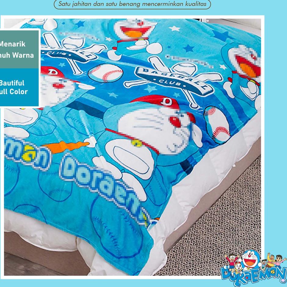 `➷ Chăn lông cừu in hình Doraemon Hello Kitty đáng yêu