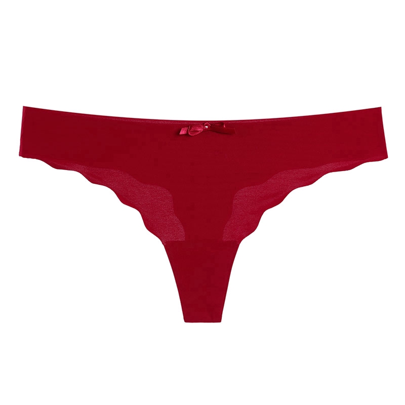 AOFEIQIKE Quần lót lọt khe vải lụa không viền đũng quần hút ẩm cho nữ S-XXL