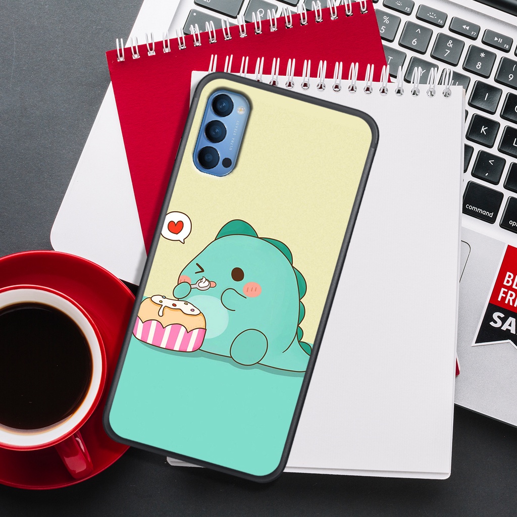 [HOT]ỐP OPPO OPPO A91/RENO 3 - RENO 3 PRO - RENO 4 - RENO 4 PRO - RENO 5  , IN HÌNH KHỦNG LONG CHIBI SIÊU DỄ THƯƠNG.