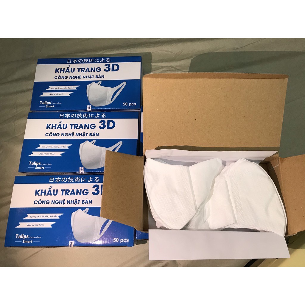 Khẩu trang 3D Mask TULIPS size M sử dụng công nghệ dập nhật bản | BigBuy360 - bigbuy360.vn
