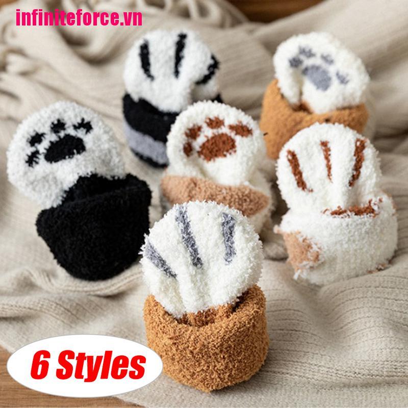 Vớ cotton họa tiết chân mèo dễ thương