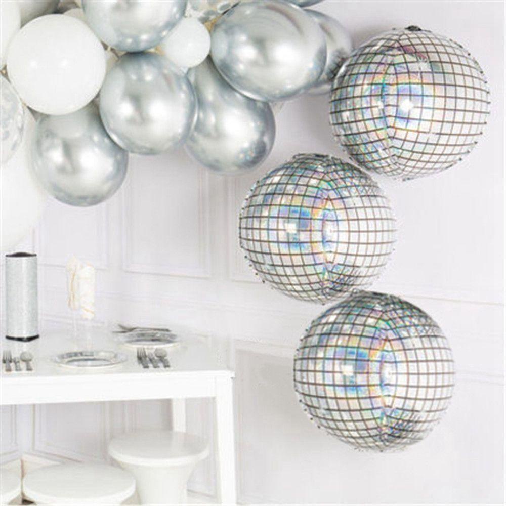 Bong Bóng Lá Nhôm Hình Tròn 22 Inch Màu Đen / Đen Nhiều Màu Trang Trí Tiệc|Phụ Kiện Trang Trí Tiệc Xinh Xắn Chất Lượng