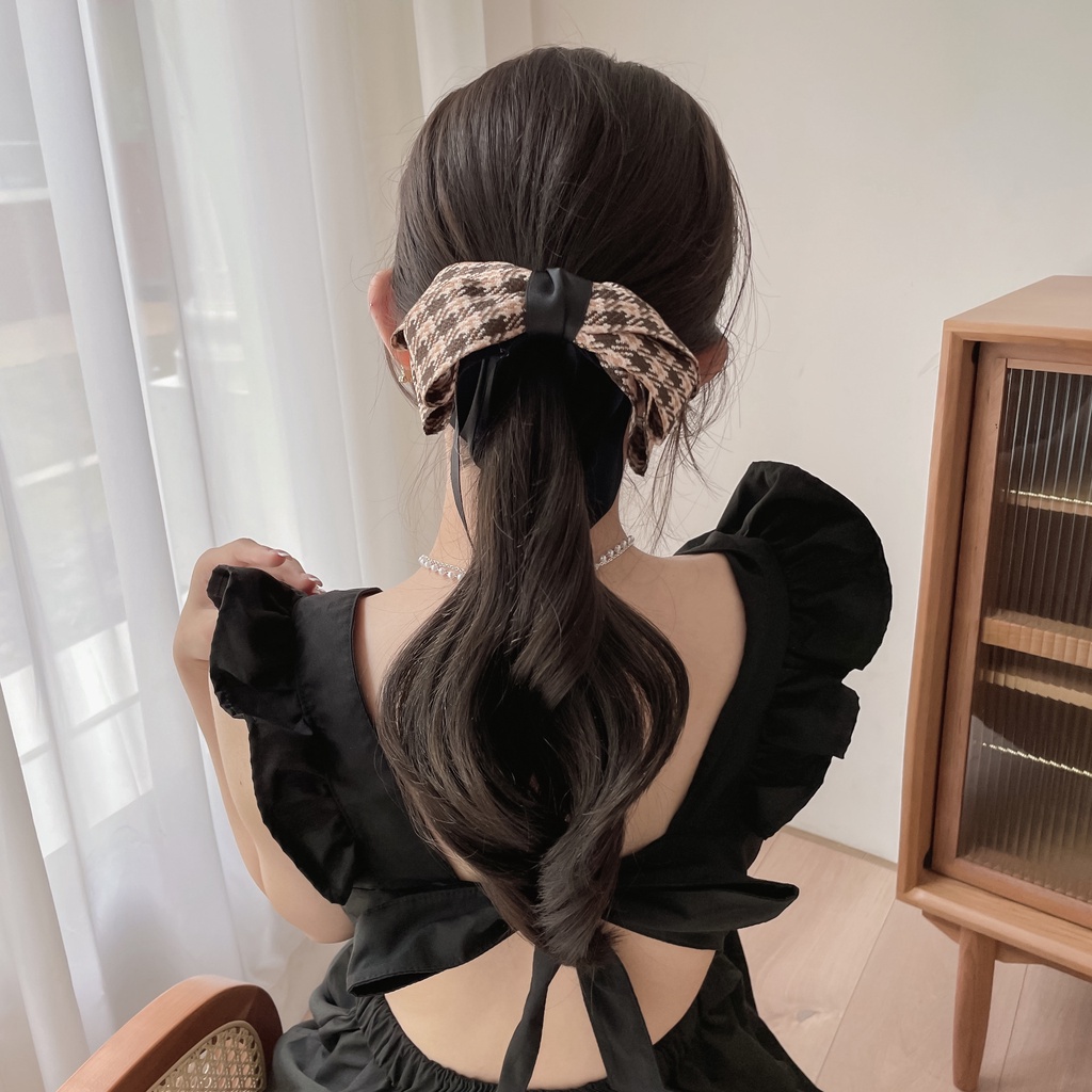 Kẹp Tóc Đính Nơ Cỡ Lớn Thiết Kế Tinh Tế Thời Trang
