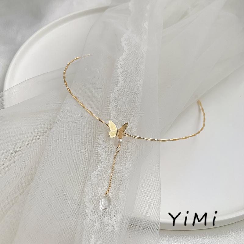 Vòng cổ Mặt Hình Bướm Phong Cách Hàn Quốc