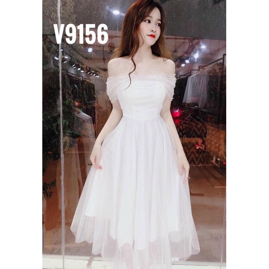VÁY TRỄ VAI DỰ TIỆC KỈ YẾU PROM, ĐẦM TIỆC CƯỚI XOÈ CÔNG CHÚA