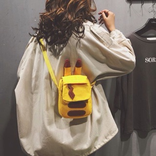 Túi tote vải Pikachu đeo chéo nữ Hàn Quốc