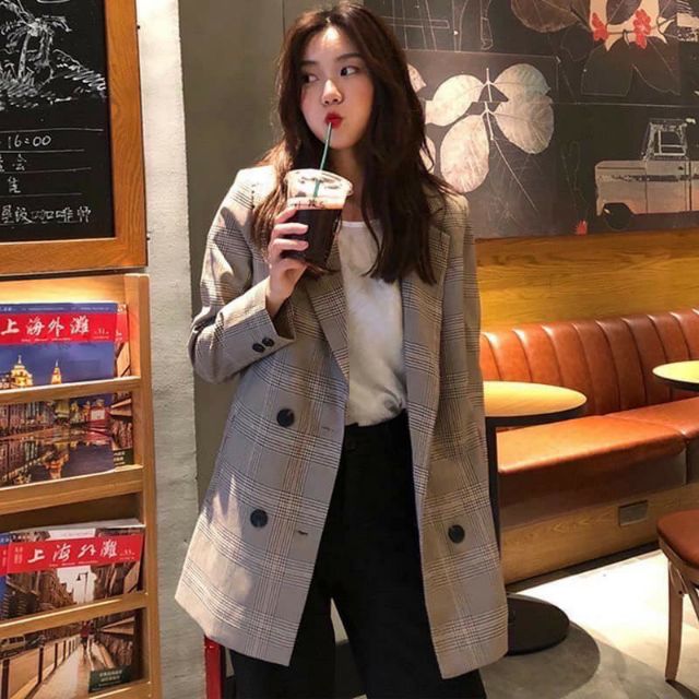 KHOÁC VEST CARO 4 NÚT