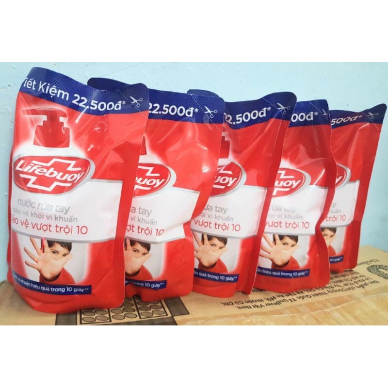 Nước rửa tay Lifebuoy bảo vệ vượt trội 500g tặng kèm kem đánh răng PS Trà xanh 80g