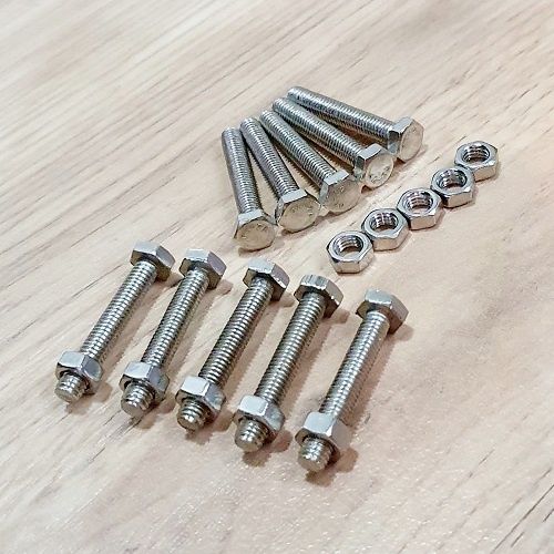 Set Bộ Gồm 10 Vít Đầu Bằng Lục Giác Ngoài Và Bù Lon Inox 304 Size M5 (5x30mm)