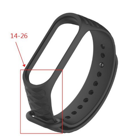 Dây đeo bằng silicone nhiều màu cho đồng hồ thông minh Xiaomi Mi Band 3 Miband 3 4 ( 26 màu )